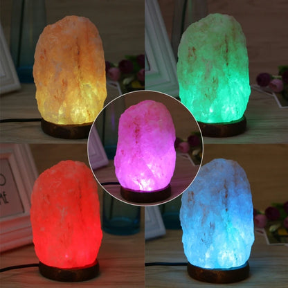 HimalayanGlow™ – Hand-Carved USB Himalayan Salt Lamp with Wooden Base - BodyMindSpiritSpace