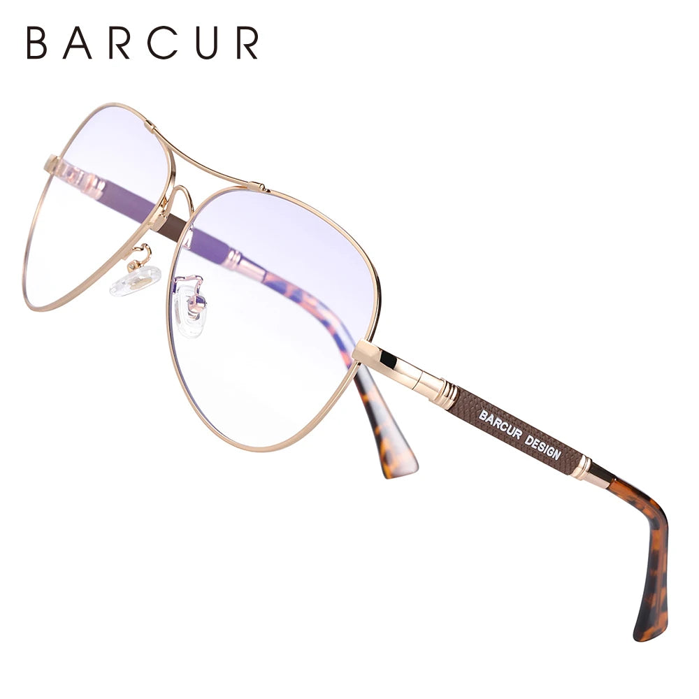 BARCUR™ Premium Anti-Blue Light Glasses – Stylish Pilot Design with UV Blocking & Eye Protection - BodyMindSpiritSpace