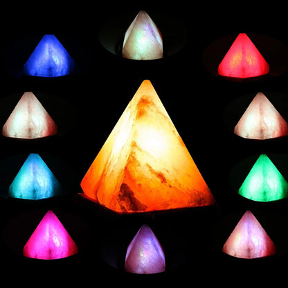 HimalayanGlow™ – Triangle USB Himalayan Salt Lamp with Color-Changing LED - BodyMindSpiritSpace