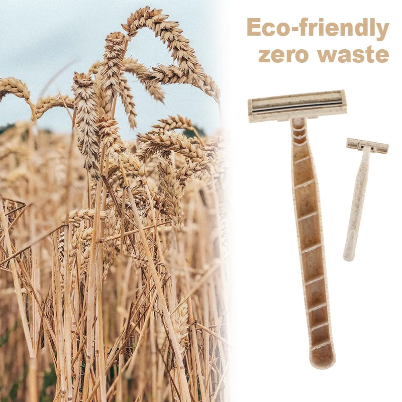 EZ EcoBlade™ – Eco-Friendly Disposable Razors with Wheat Straw Handle - BodyMindSpiritSpace