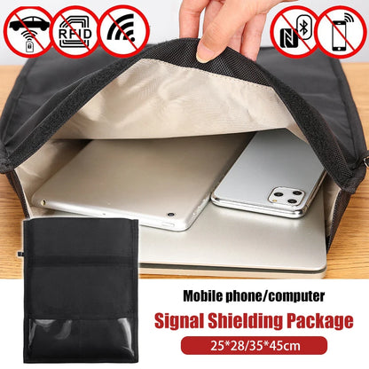 SecureShield™ Notebook Signal Shielding Bag – RFID Anti-Theft Faraday Bag for Phones, Laptops & Tablets - BodyMindSpiritSpace