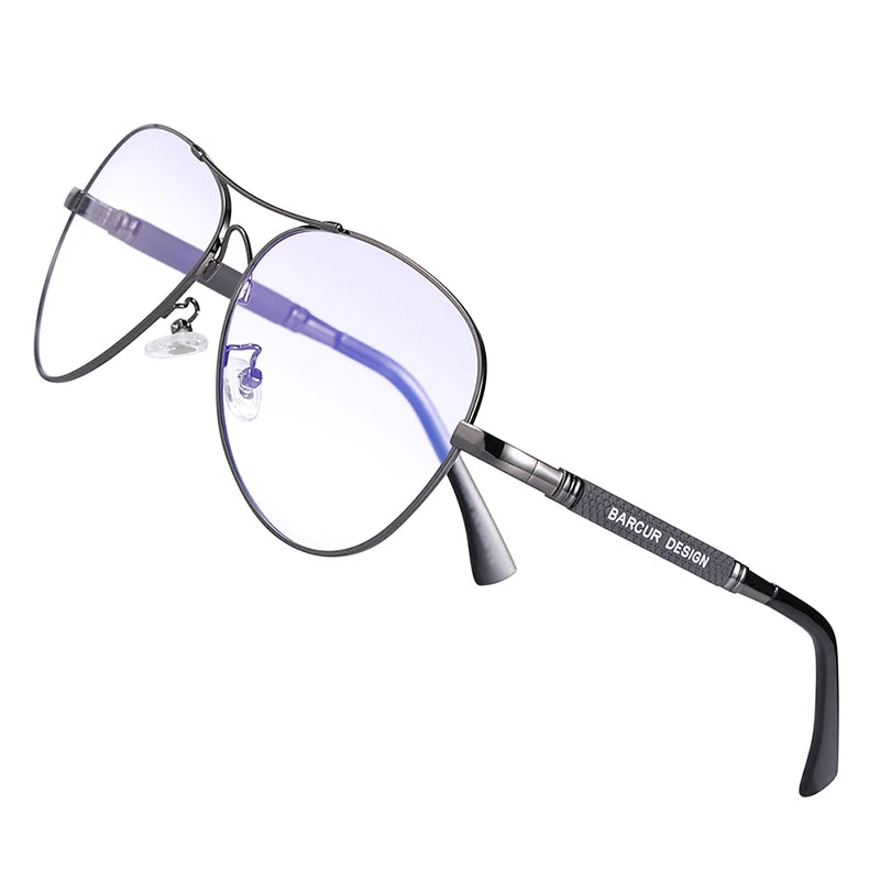 BARCUR™ Premium Anti-Blue Light Glasses – Stylish Pilot Design with UV Blocking & Eye Protection - BodyMindSpiritSpace