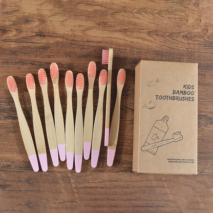 EcoBrush™ 10-Piece Colorful Bamboo Toothbrush Set – Eco-Friendly & Plastic-Free for Kids - BodyMindSpiritSpace