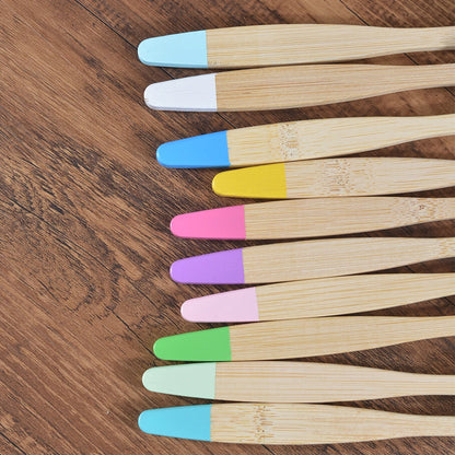 EcoBrush™ 10-Piece Colorful Bamboo Toothbrush Set – Eco-Friendly & Plastic-Free for Kids - BodyMindSpiritSpace