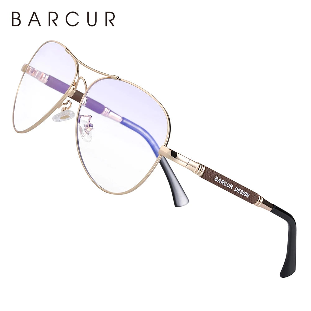 BARCUR™ Premium Anti-Blue Light Glasses – Stylish Pilot Design with UV Blocking & Eye Protection - BodyMindSpiritSpace