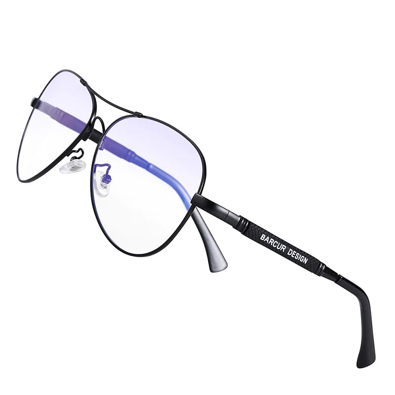 BARCUR™ Premium Anti-Blue Light Glasses – Stylish Pilot Design with UV Blocking & Eye Protection - BodyMindSpiritSpace