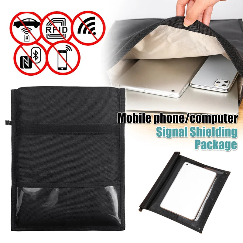 SecureShield™ Notebook Signal Shielding Bag – RFID Anti-Theft Faraday Bag for Phones, Laptops & Tablets - BodyMindSpiritSpace