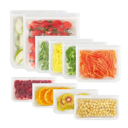 FreshSeal™ Reusable Silicone Food Storage Bags – Leakproof & Freezer Safe - BodyMindSpiritSpace