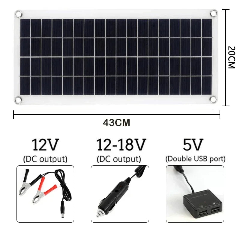 SolarMax™ 1000W Solar Panel | 12V Monocrystalline Solar Cell with 60A/100A Controller - BodyMindSpiritSpace