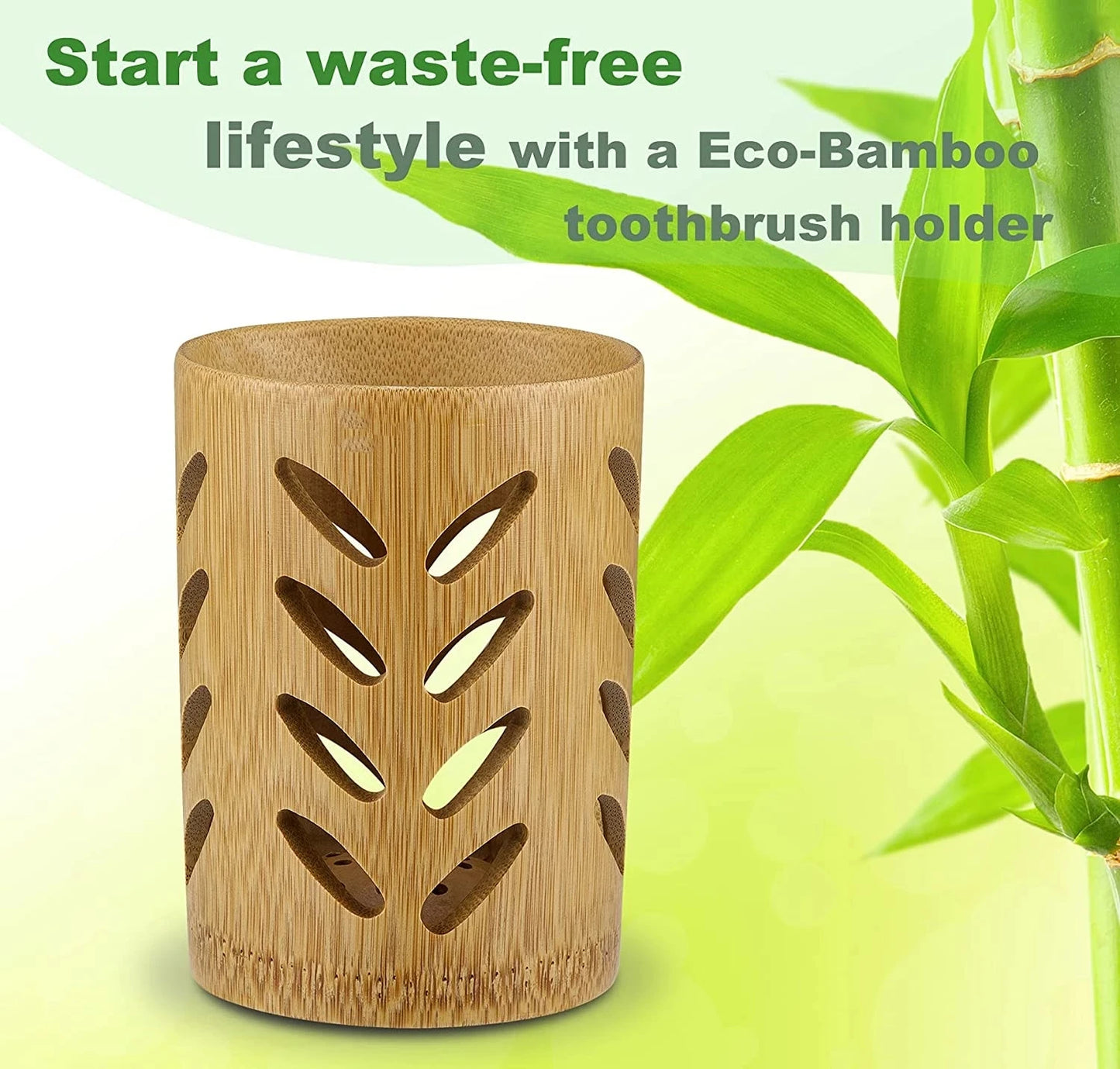 BambooPure™ "Cottify" – Eco-Friendly Bamboo Toothbrush Holder with Quick-Dry Ventilation - BodyMindSpiritSpace