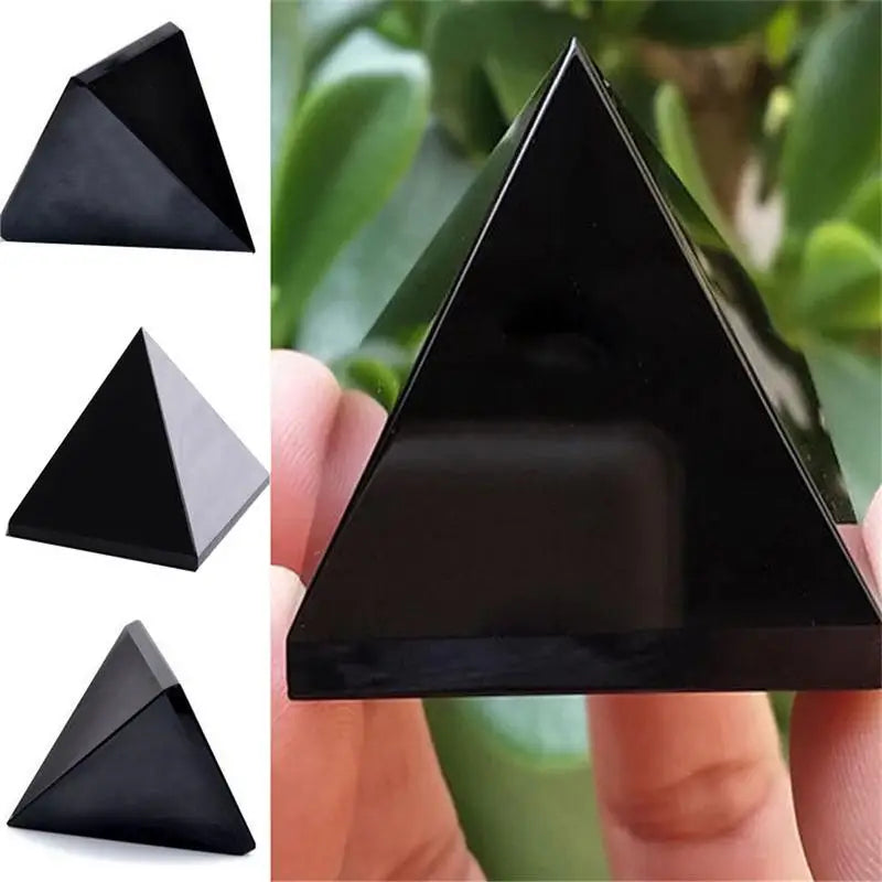 ShungiteShield™ Natural Black Shungite Pyramid – Energy Healing & Energy Balance - BodyMindSpiritSpace