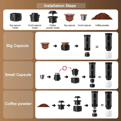 CaféVoyage™ – Wireless Electric Portable Espresso Coffee Maker - BodyMindSpiritSpace