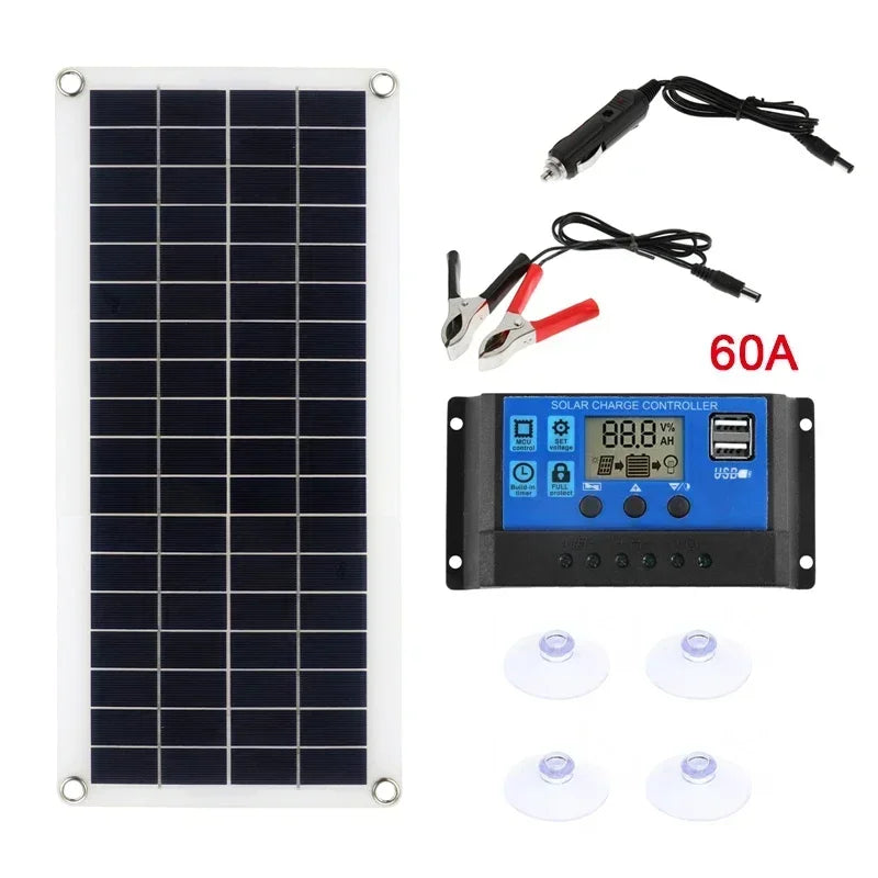 SolarMax™ 1000W Solar Panel | 12V Monocrystalline Solar Cell with 60A/100A Controller - BodyMindSpiritSpace