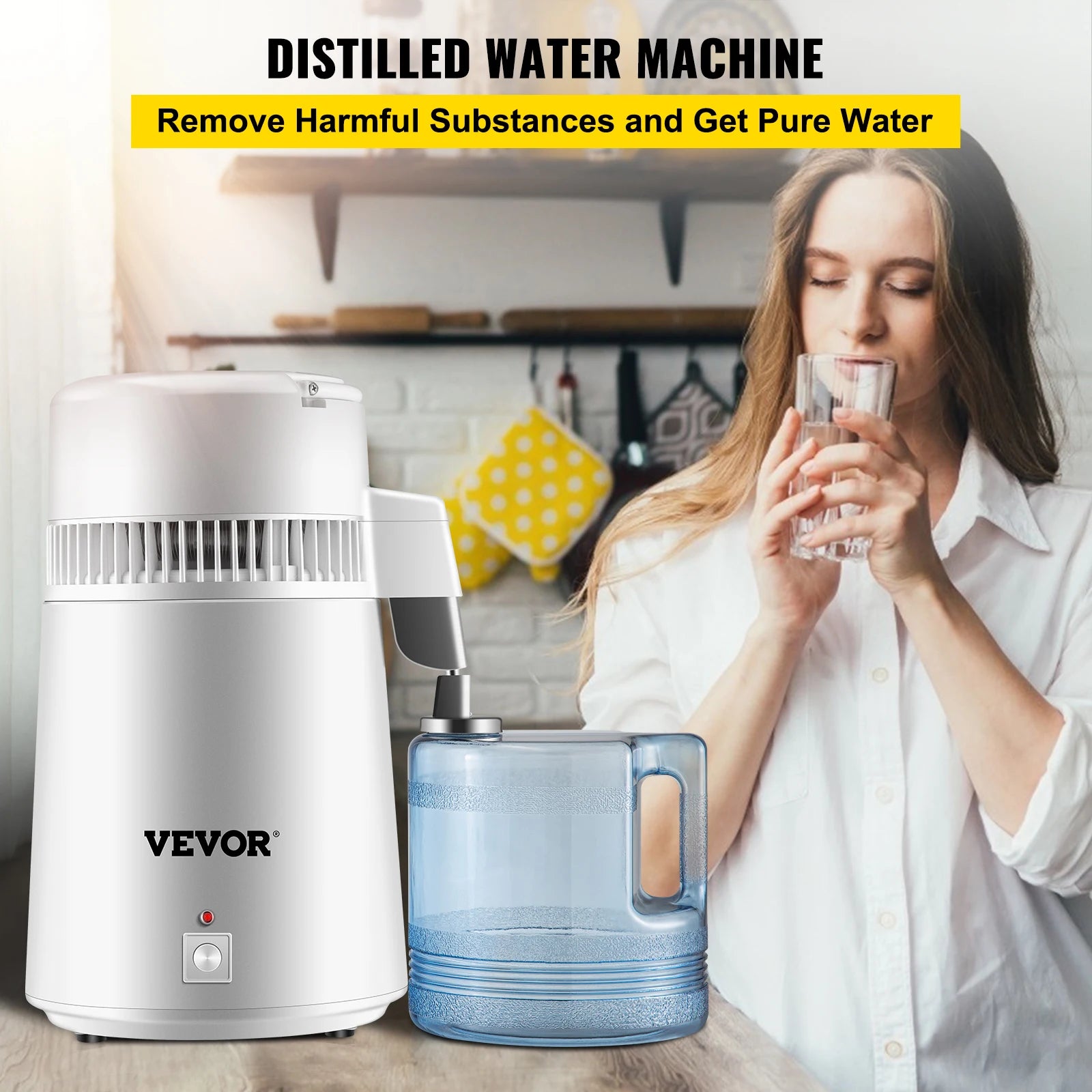 VEVOR™ 4L Water Distiller – Stainless Steel Home & Commercial Purification System - BodyMindSpiritSpace