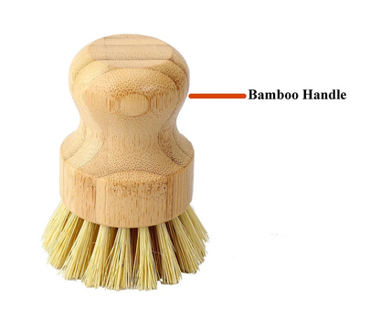 EcoScrub™ Bamboo Dish Scrub Brush – Eco-Friendly Cleaning Brush for Cast Iron, Pots & Pans - BodyMindSpiritSpace