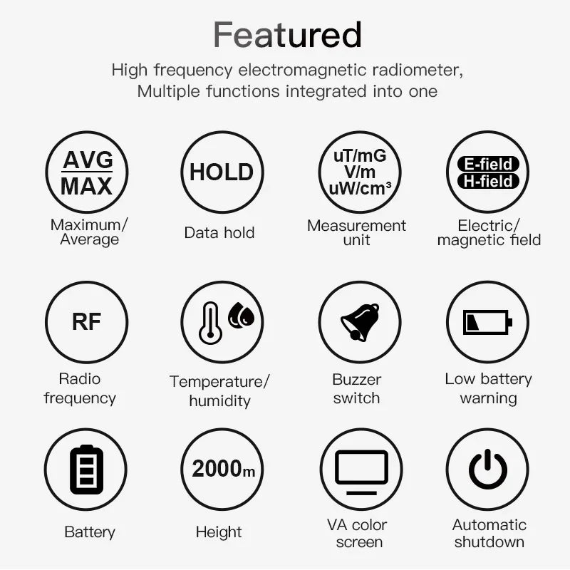 ShieldScan™ Terra FP2– EMF Meter & Electromagnetic Radiation Detector with Temperature & Humidity Monitoring - BodyMindSpiritSpace