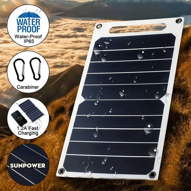 SolarWave™ 30W Portable Solar Panel – USB Charging for Outdoor Camping & Hiking - BodyMindSpiritSpace