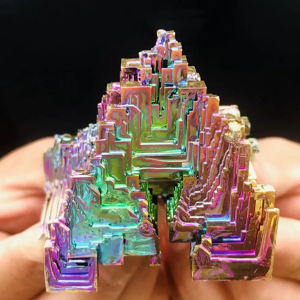 BismuthGlow™ Natural Bismuth Tower – Rainbow Crystal for Reiki, Meditation & Energy Transformation - BodyMindSpiritSpace