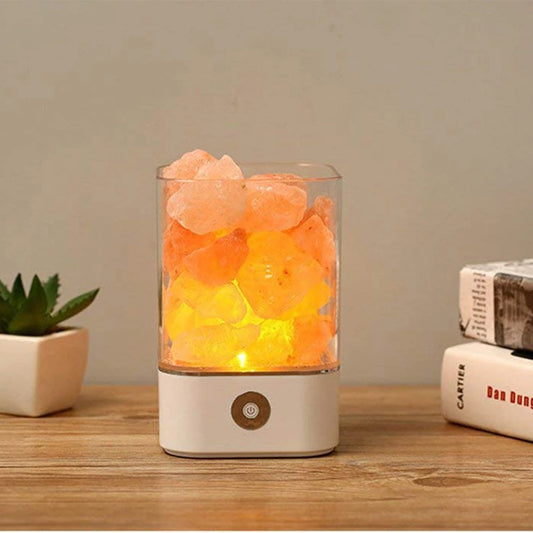 HimalayanGlow™ – USB Himalayan Salt Lamp with Multicolor LED & Air Purification - BodyMindSpiritSpace