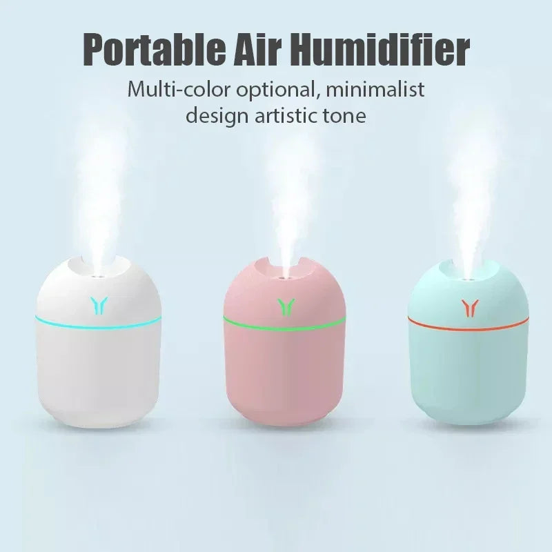 AromaMist™ 250 ml Mini USB Aroma Diffuser & Humidifier – Essential Oil Atomizer with LED Night Lamp - BodyMindSpiritSpace