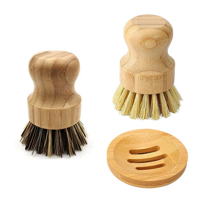 EcoScrub™ Bamboo Dish Scrub Brush – Eco-Friendly Cleaning Brush for Cast Iron, Pots & Pans - BodyMindSpiritSpace