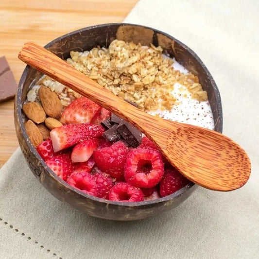 CocoNature™ Natural Coconut Shell Bowls – Eco-Friendly Wooden Serving Bowls - BodyMindSpiritSpace