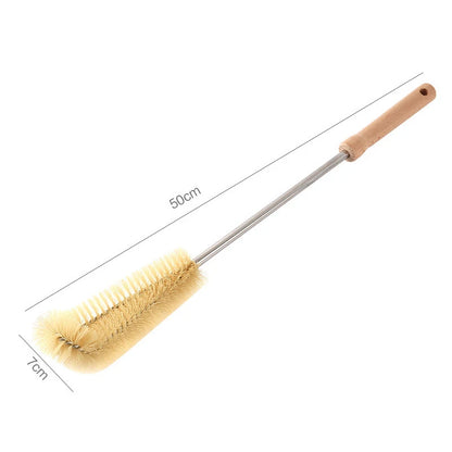 PureBrush™ Long-Handle Bottle Cleaning Brush – Wooden Scrubber for Bottles, Cups & Glassware - BodyMindSpiritSpace