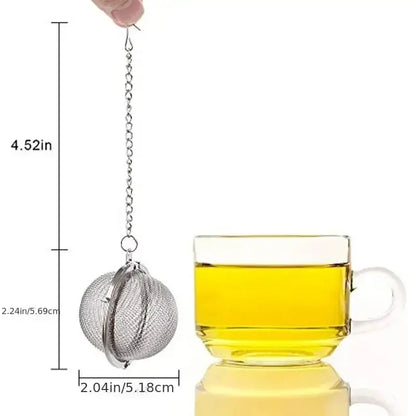 TeaBrew™ Stainless Steel Mesh Tea Infuser – 5.2 cm (2.04 Inch) Loose Leaf Tea Strainer - BodyMindSpiritSpace