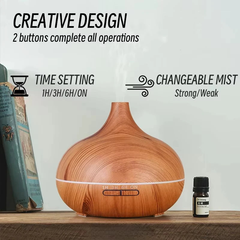 AromaFlow™ – 500ml Ultrasonic Essential Oil Diffuser & Air Humidifier (Remote Control & 7-Color LED) - BodyMindSpiritSpace