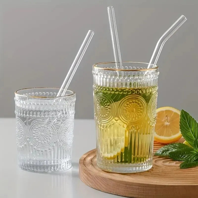 PureSip™ Heat-Resistant Glass Straws – Set of 4 with Cleaning Brush – Reusable & Eco-Friendly - BodyMindSpiritSpace