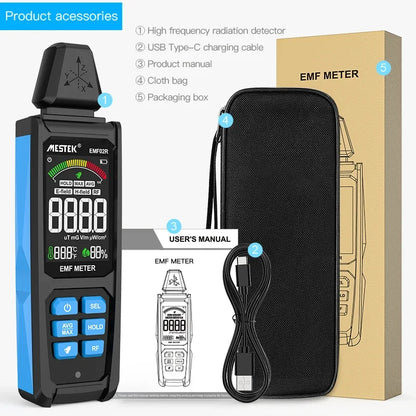 ShieldScan™ Terra FP2– EMF Meter & Electromagnetic Radiation Detector with Temperature & Humidity Monitoring - BodyMindSpiritSpace