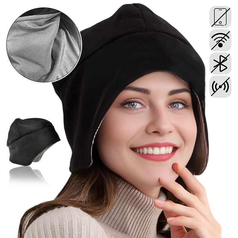 NeuroShield™ WiFi RF EMF Shielding Hat – Winter Warm Velvet Signal Blocking Beanie, Anti-5G Radiation - BodyMindSpiritSpace