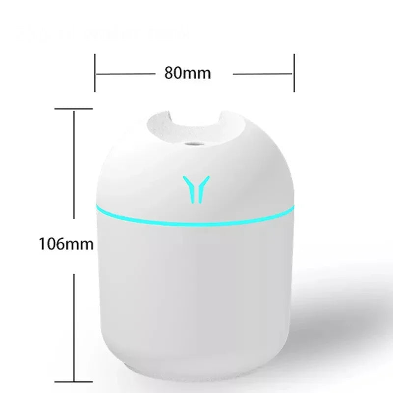 AromaMist™ 250 ml Mini USB Aroma Diffuser & Humidifier – Essential Oil Atomizer with LED Night Lamp - BodyMindSpiritSpace