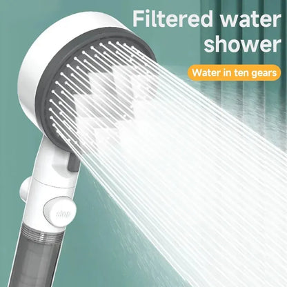 AquaFlow™ 8-Mode Adjustable High-Pressure Shower Head with Water Filter – Portable & Eco-Friendly - BodyMindSpiritSpace