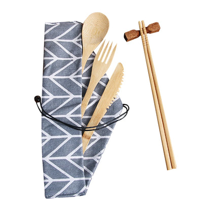 EcoBite™ Bamboo Utensils Travel Cutlery Set – Eco-Friendly & Reusable - BodyMindSpiritSpace