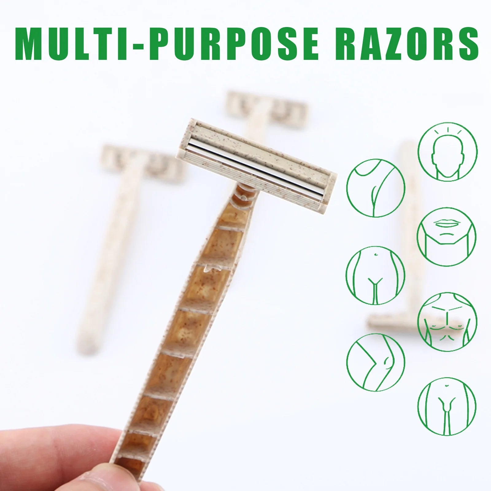 EZ EcoBlade™ – Eco-Friendly Disposable Razors with Wheat Straw Handle - BodyMindSpiritSpace