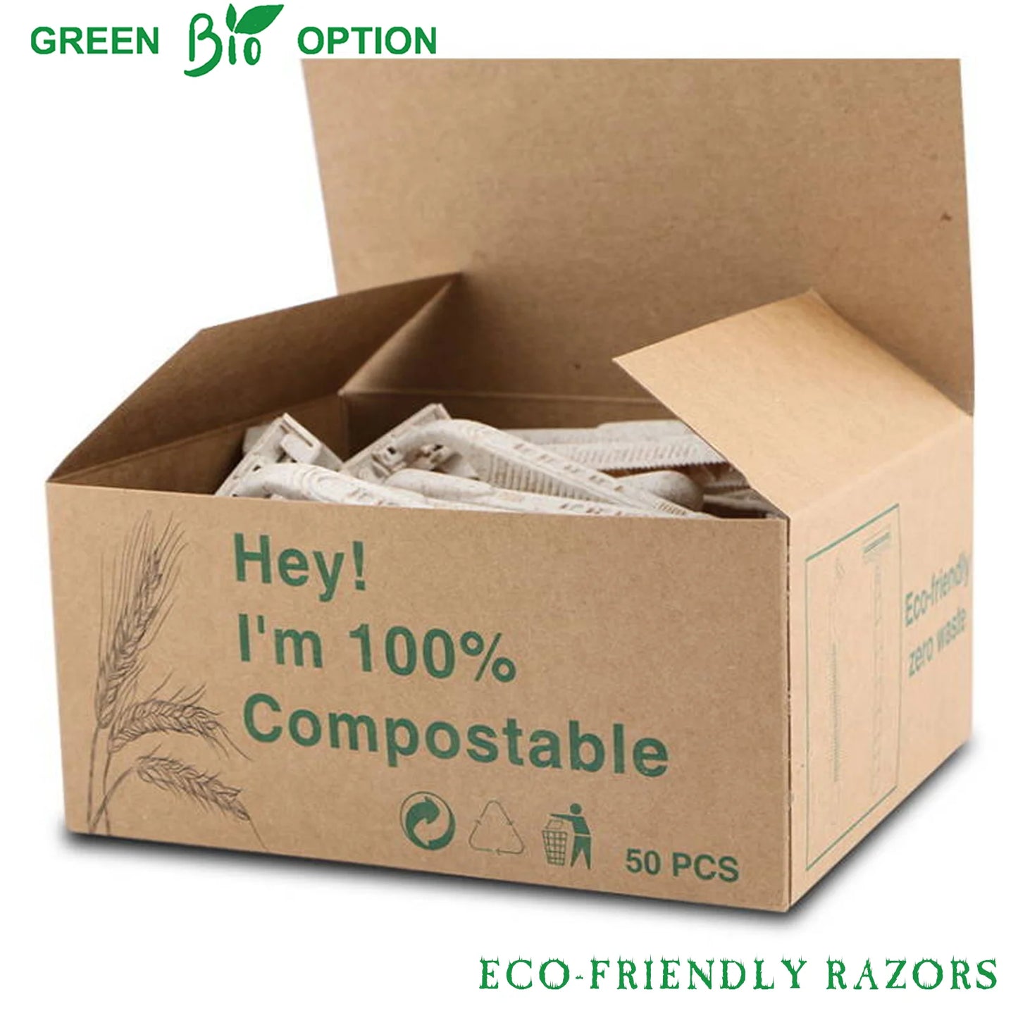 EZ EcoBlade™ – Eco-Friendly Disposable Razors with Wheat Straw Handle - BodyMindSpiritSpace