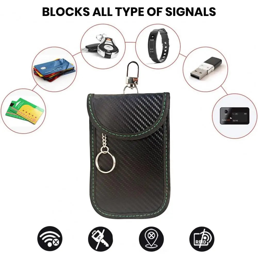 SecureShield™ Signal-Blocking Faraday Car Key Pouch – Wear-Resistant Anti-Theft Organizer - BodyMindSpiritSpace