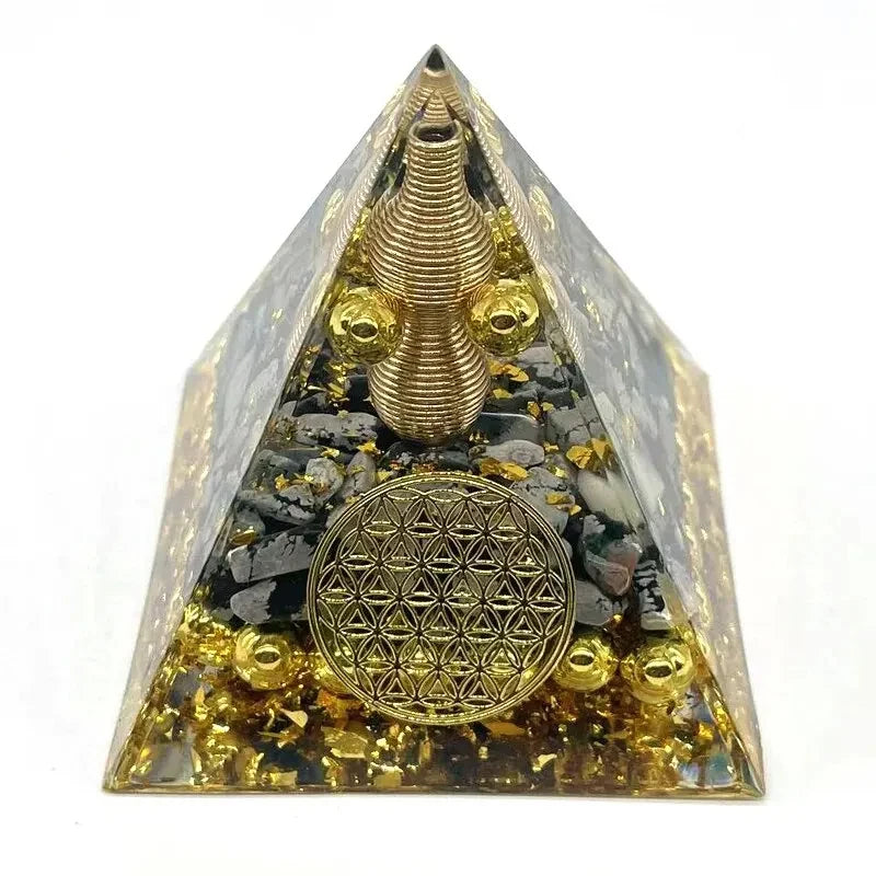 OrgoneBalance™ Orgonite Pyramid – EMF Protection & Energy Harmonizer - BodyMindSpiritSpace