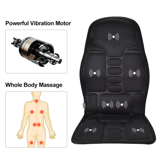 Vibralax™ Full-Body Heated Massage Cushion – Car, Home & Office Use - BodyMindSpiritSpace