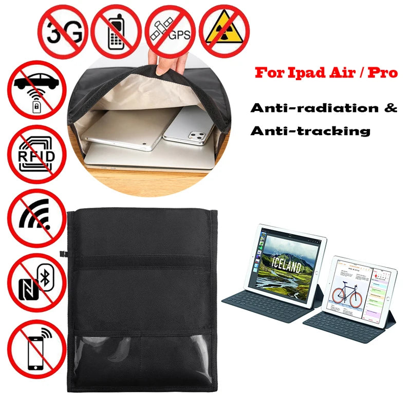 SecureShield™ Notebook Signal Shielding Bag – RFID Anti-Theft Faraday Bag for Phones, Laptops & Tablets - BodyMindSpiritSpace