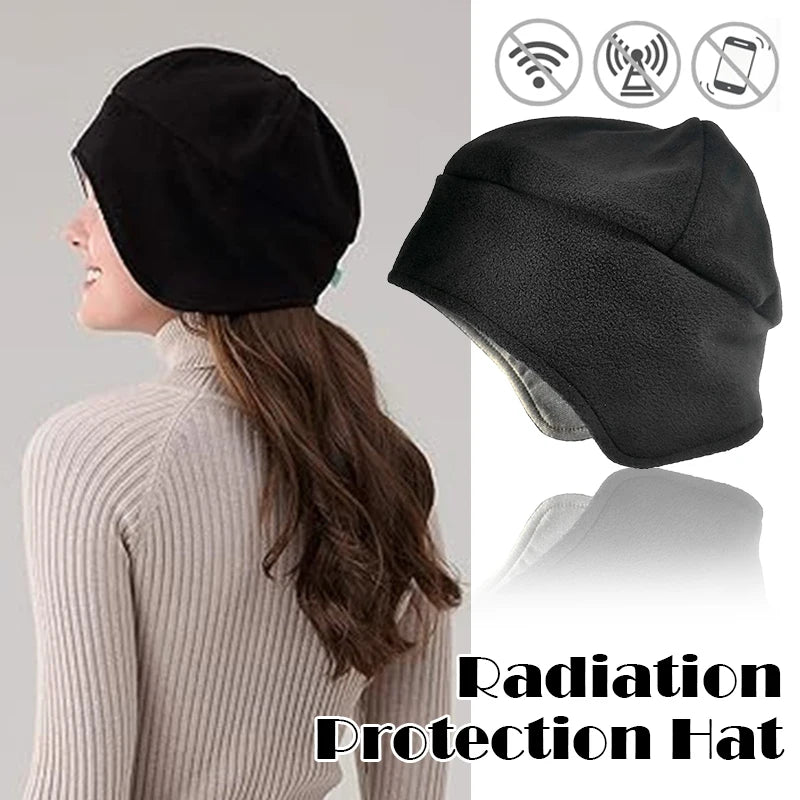 NeuroShield™ WiFi RF EMF Shielding Hat – Winter Warm Velvet Signal Blocking Beanie, Anti-5G Radiation - BodyMindSpiritSpace