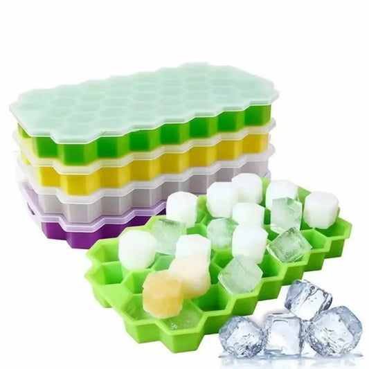 ChillBee™ 37-Chamber Honeycomb Ice Cube Tray – Reusable & BPA-Free - BodyMindSpiritSpace