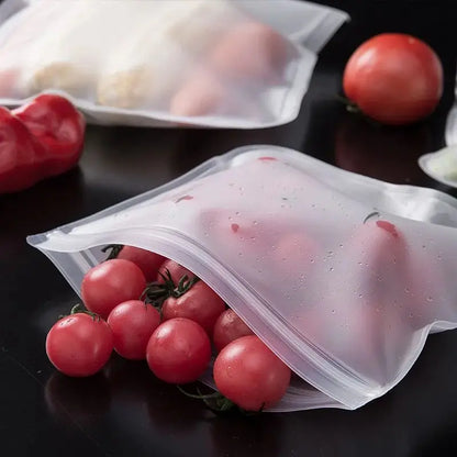 FreshSeal™ Reusable Silicone Food Storage Bags – Leakproof & Freezer Safe - BodyMindSpiritSpace