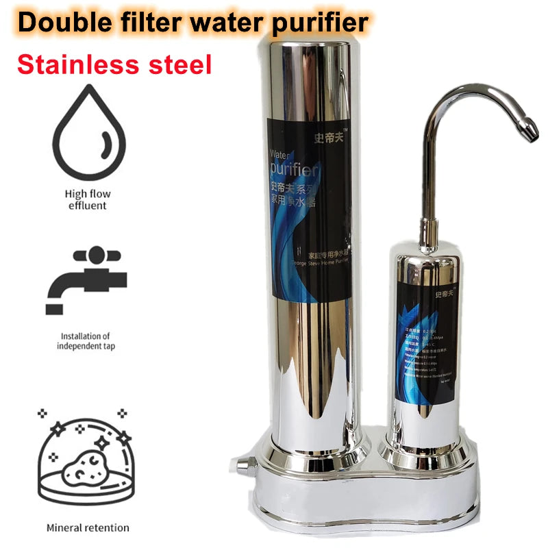 PureFlow™ Kitchen Countertop Water Purifier – Ceramic Activated Carbon Household Filtration System - BodyMindSpiritSpace