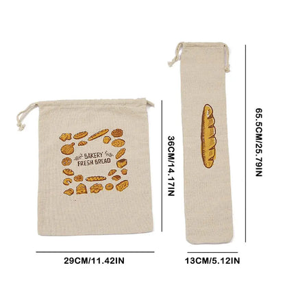 PureLoaf™ Reusable Linen Bread Bag – Unbleached, Washable & Eco-Friendly Storage - BodyMindSpiritSpace