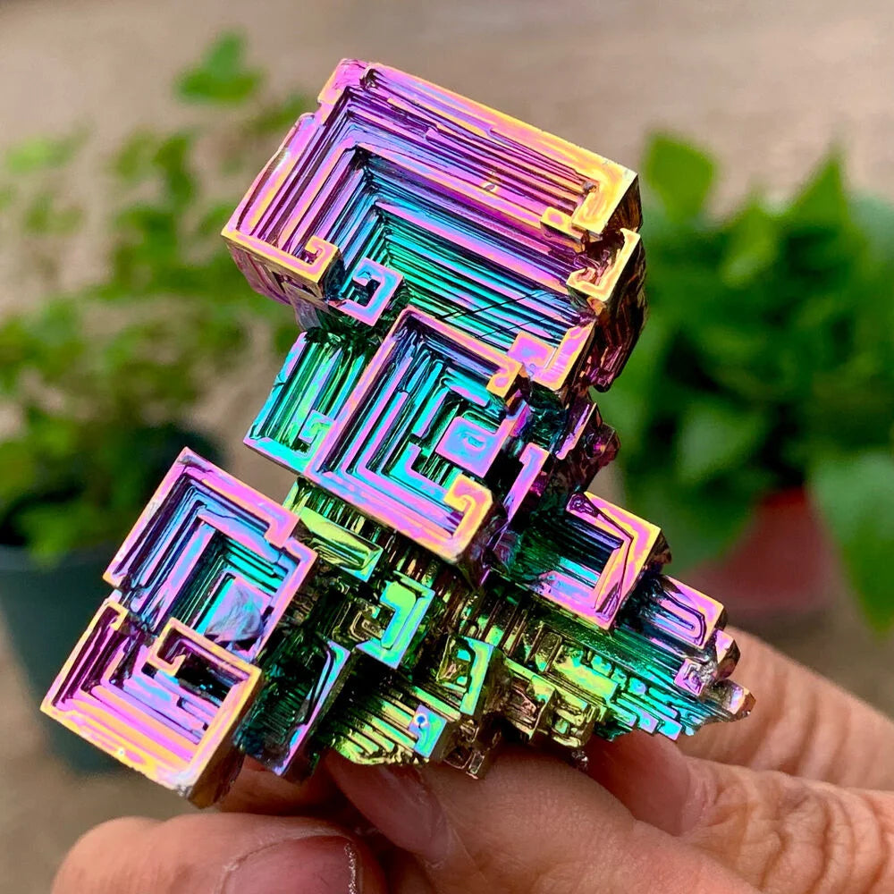 BismuthGlow™ Natural Bismuth Tower – Rainbow Crystal for Reiki, Meditation & Energy Transformation - BodyMindSpiritSpace