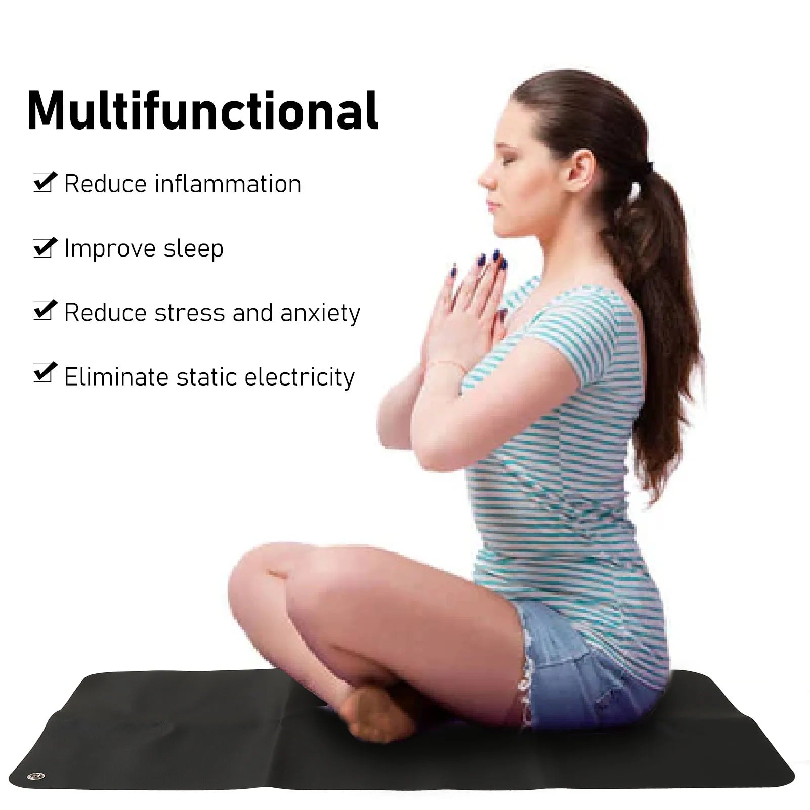 GroundingPro™ Grounding Meditation Mat – Earthing Pad for Wellness & Better Sleep - BodyMindSpiritSpace