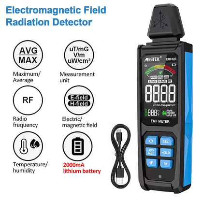 ShieldScan™ Terra FP2– EMF Meter & Electromagnetic Radiation Detector with Temperature & Humidity Monitoring - BodyMindSpiritSpace