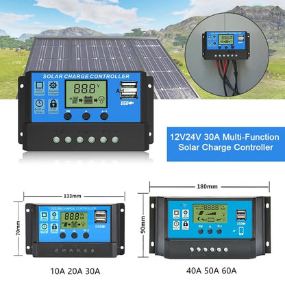 SolarMax™ 1000W Solar Panel | 12V Monocrystalline Solar Cell with 60A/100A Controller - BodyMindSpiritSpace